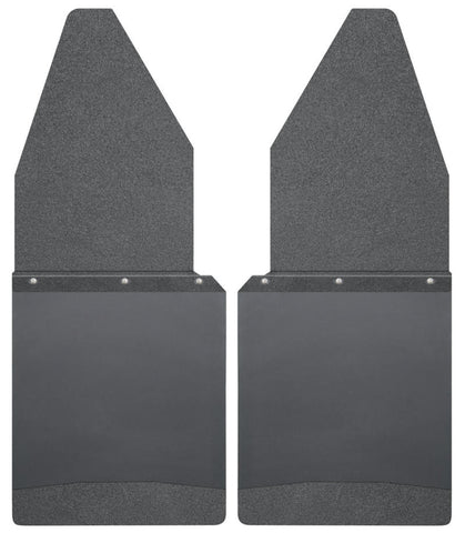 Husky Liners Ford 88-16 F-150/88-99 F-250 12in W Black Top & Weight Kick Back Front Mud Flaps - 17105