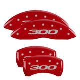 MGP 4 Caliper Covers Engraved Front & Rear 300/2017 Red Finish Silver Char 2011 Chrysler 300 - 32020S301RD