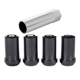 McGard Wheel Lock Nut Set - 4pk. (Tuner / Cone Seat) M14X1.5 / 22mm Hex / 1.648in. Length - Black - 25116