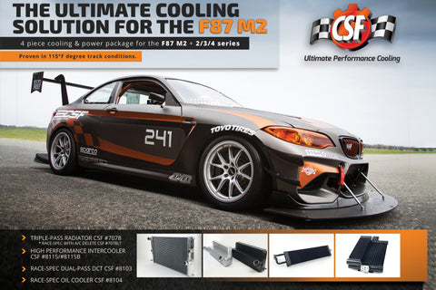 CSF 15-18 BMW M2 (F87) Race-Spec Oil Cooler - 8104