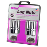 McGard Hex Lug Nut (Drag Racing X-Long Shank) 1/2-20 / 13/16 Hex / 2.475in. Length (4-Pack) - Chrome - 63004