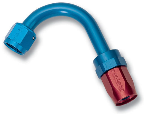 Russell Performance -6 AN Red/Blue 120 Degree Full Flow Swivel Hose End (With 1in Radius) - 613220