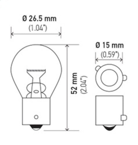 Hella Bulb 9507 24V 21W BAU15s S8 AMBER - 9507