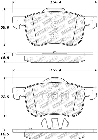 StopTech Street Touring 01-09 Volvo S60 / 99-06 S80 / 01-07 V70/V70R Front Brake Pads - 308.07940