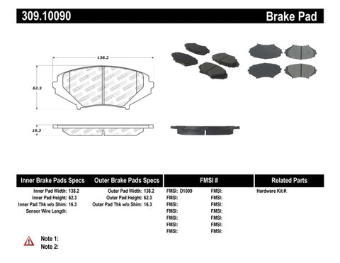 StopTech Performance 04-07 RX-8 Front Pads - 309.10090