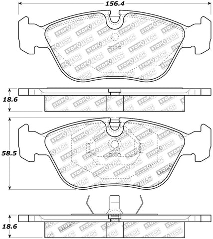 StopTech Street Touring 98-04 Volvo S60/98-00 S70/98-00 V70 Front Brake Pads - 308.06180