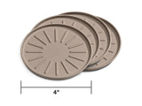 WeatherTech Round Coaster Set 4in. - Tan (Set of 4) - 8A4CSTTN