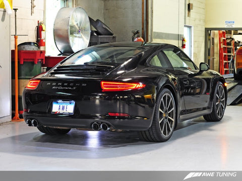 AWE Tuning Porsche 991 SwitchPath Exhaust for PSE Cars Diamond Black Tips - 3025-43012