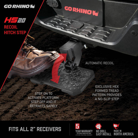 Go Rhino HS-20 Hitch Bumper Step - HS2012T