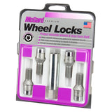 McGard Wheel Lock Bolt Set - 4pk. (Tuner / Cone Seat) M12X1.5 / 17mm Hex / 29.6mm Shank L. - Chrome - 27191