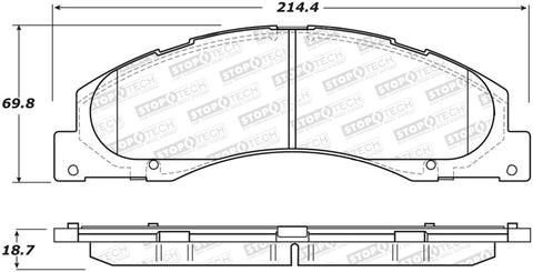 StopTech Street Brake Pads - Front - 308.13280