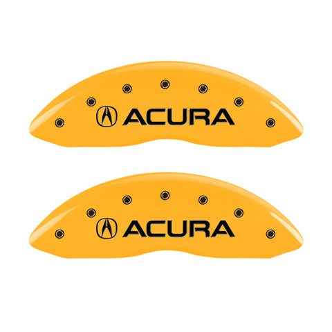 MGP 4 Caliper Covers Engraved Front Acura Rear MDX Yellow Finish Black Char 2019 Acura MDX - 39021SMDXYL