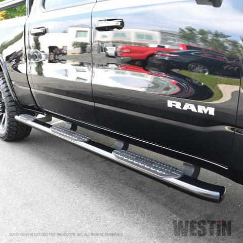 Westin 19-22 RAM 1500 CC 5ft7in. Bed (Excl. Classic) PRO TRAXX 5 W2W Oval Nerf Step Bars - Black - 21-534705