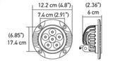 Hella Value Fit 90mm 6 LED Light - FLSH Off Road Spot Light - 357201011