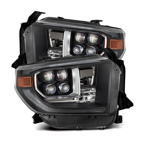 AlphaRex 14-21 Toyota Tundra NOVA-Series LED Proj Headlights Blk w/Actv Light & Seq. Sig + DRL - 880833