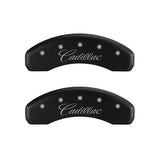 MGP 4 Caliper Covers Engraved Front & Rear Cursive/Cadillac Red finish silver ch - 35013SCADRD