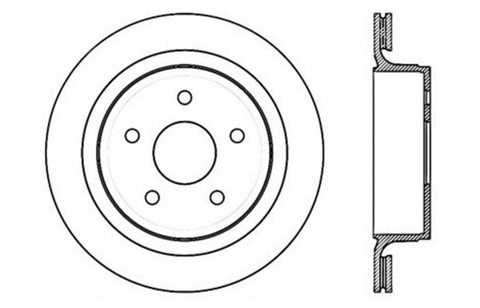 StopTech Drilled Sport Brake Rotor - 128.67054L