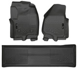 Husky Liners 2012.5 Ford SD Crew Cab WeatherBeater Combo Black Floor Liners (w/o Manual Trans Case) - 99711