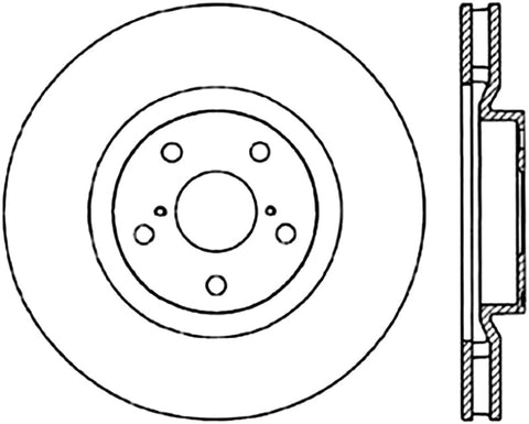 StopTech Power Slot 5/93-98 Supra Turbo Front Right SportStop CRYO Slotted Rotor - 126.44104CSR