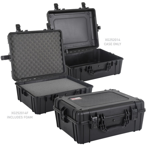 Go Rhino XVenture Gear Hard Case w/Foam - Large 25in. / Lockable / IP67 - Tex. Black - XG252010F