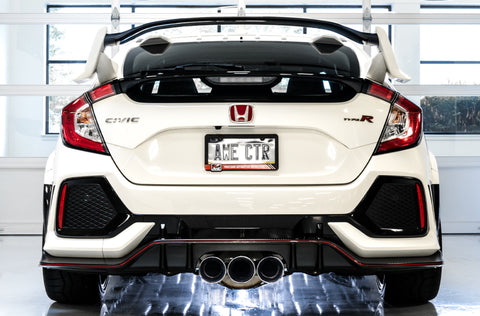 AWE Tuning 2017+ Honda Civic Type R Touring Edition Exhaust w/Front Pipe & Triple Chrome Silver Tips - 3015-52004