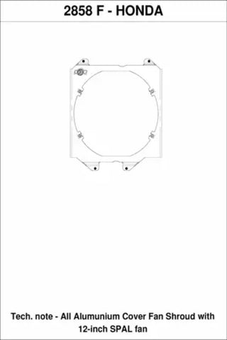 CSF 92-00 Honda Civic All-Aluminum Fan Shroud w/12in SPAL Fan - 2858F