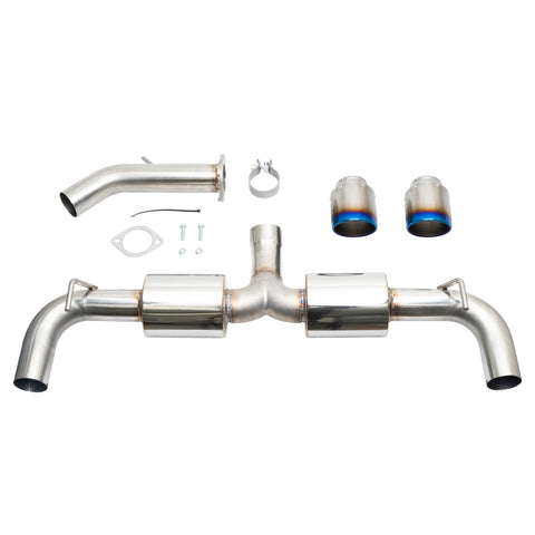 Injen 19-22 Hyundai Veloster N L4 2.0L Turbo Performance SS Axle Back Exhaust System - Burnt Ti Tips - SES1343ABTT