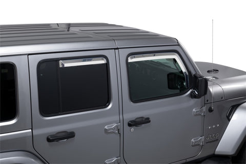 Putco 20-21 Jeep Gladiator JT/JL Element Chrome Window Visors (Set of 4) - 480221