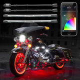 XK Glow Strip Million Color XKCHROME Smartphone App ATV/Motorcycle LED Light Kit 6xPod + 2x10In - KS-Moto-Mini