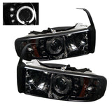 Spyder Dodge Ram 1500 94-01 94-02 Projector Headlights LED Halo LED Smke PRO-YD-DR94-HL-AM-SMC - 5010100