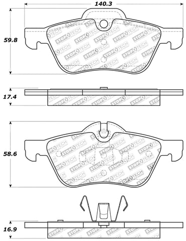 StopTech Performance 02-06 Mini Front Brake Pads - 309.09390