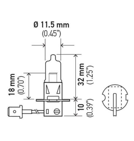 Hella BULB H3 12V 130W PK22s T3.25 - H3 130W