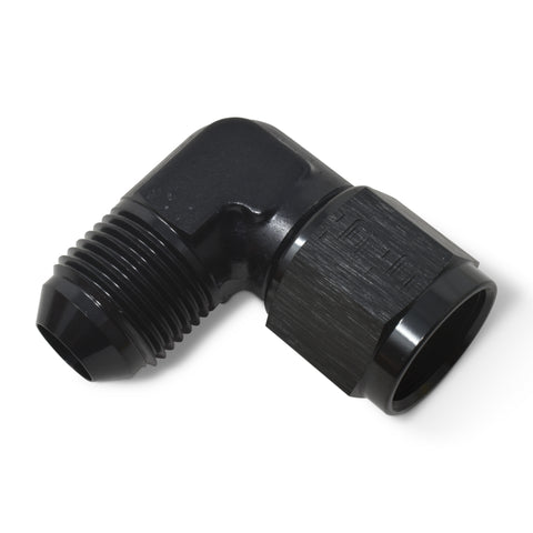 Russell Performance -8 AN 90 Degree Male AN to Female AN Fitting (Black) - 614807