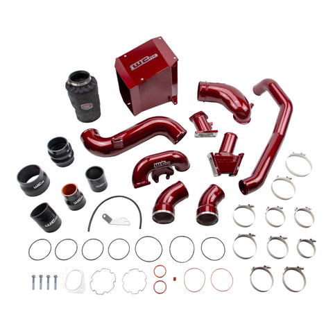 Wehrli 2007.5-2010 Chevrolet Duramax 6.6L LMM Stage 2 High Flow Intake Bundle Kit - WCFab Red - WCF100438-RED