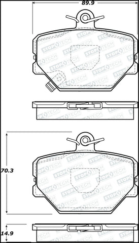 StopTech Street Brake Pads - 308.12520