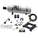 Nitrous Express 4150 Gemini Stage 6 Nitrous Kit (50-300HP) w/15lb Bottle - 60040-15