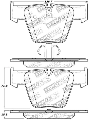 StopTech Performance Brake Pads - 309.12890