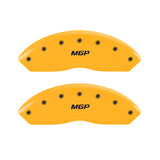 MGP 4 Caliper Covers Engraved Front & Rear MGP Yellow finish black ch - 39018SMGPYL