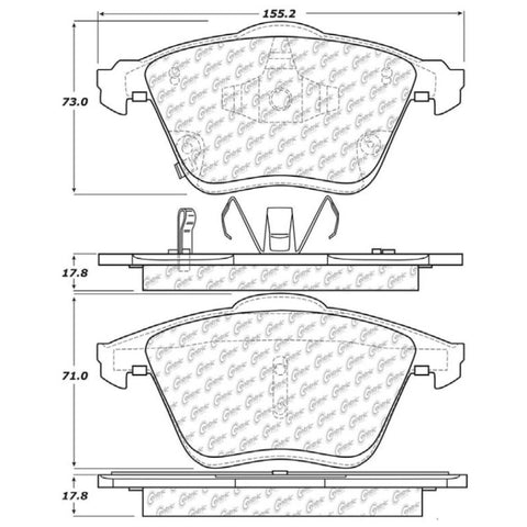 StopTech Street Touring 06-07 Mazda 6 Front Brake Pads - 308.11860