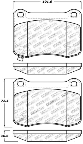 StopTech Performance 08-09 Lexus IS F Rear Brake Pads - 309.13660