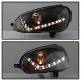 Spyder Volkswagen GTI 06-09/Jetta 06-09 Xenon/HID Model Only - DRL Black PRO-YD-VG06-HID-DRL-BK - 5017529