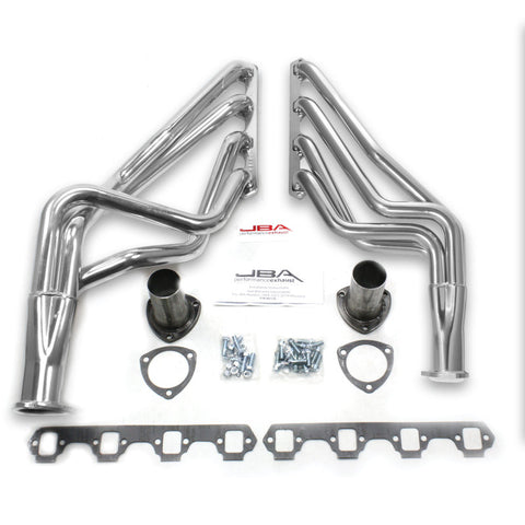 JBA 65-73 Ford Mustang 260-302/71-73 Ford 260-351W SBF 1-5/8in Primary Silver Ctd Long Tube Header - 6613SJS