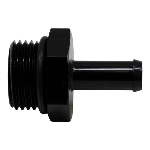 DeatschWerks 8AN ORB Male to 5/16in Male Barb Fitting (Incl O-Ring) - Anodized Matte Black - 6-02-0510-B