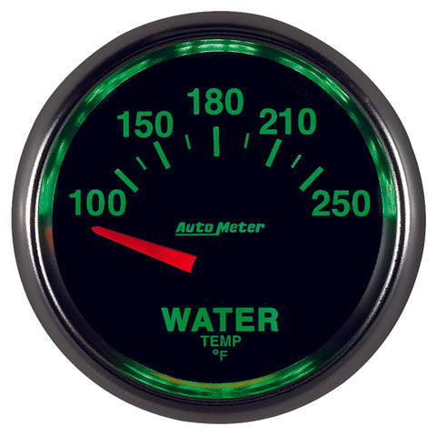 Autometer GS 52mm 100-250 Deg F Short Sweep Electronic Water Temperature Gauge - 3837