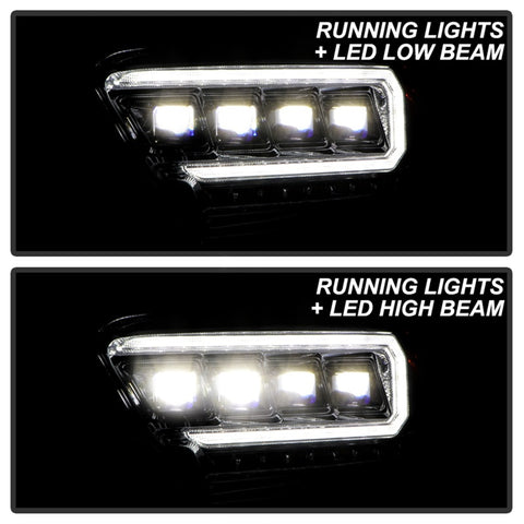 Spyder 16-20 Toyota Tacoma LED Model Only High-Power LED Headlights - Chrome PRO-YD-TT16LEDAP-C - 5088383