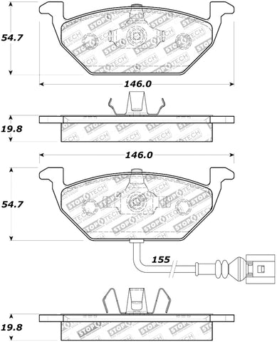 StopTech Street Touring Brake Pads - 308.07681