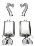 Corsa 06-13 Chevy Corvette C6 Z06 7.0L / 09-13 ZR1 6.2L Polished AxleBack Exhaust w/4.5in Twin Tips - 21077