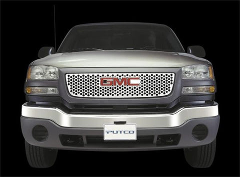 Putco 96-02 GMC Savana w/ Logo CutOut Punch Stainless Steel Grilles - 84113