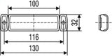 Hella 8645 Series 12V Amber Side Marker Lamp - 008645011