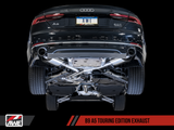 AWE Tuning Audi B9 A5 Touring Edition Exhaust Dual Outlet - Chrome Silver Tips (Includes DP) - 3015-32090